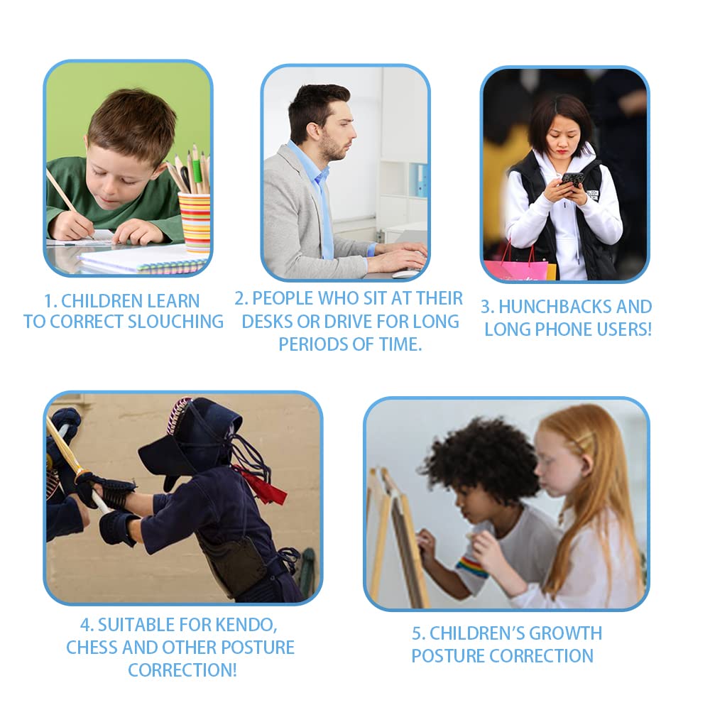 مشد مصحح الوضعية الذكي مع مستشعر اهتزاز للعمود الفقري