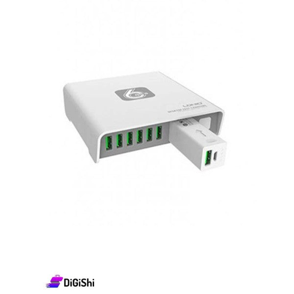  جديد شاحن مع باور بانك LDNIO A6802 (1022)