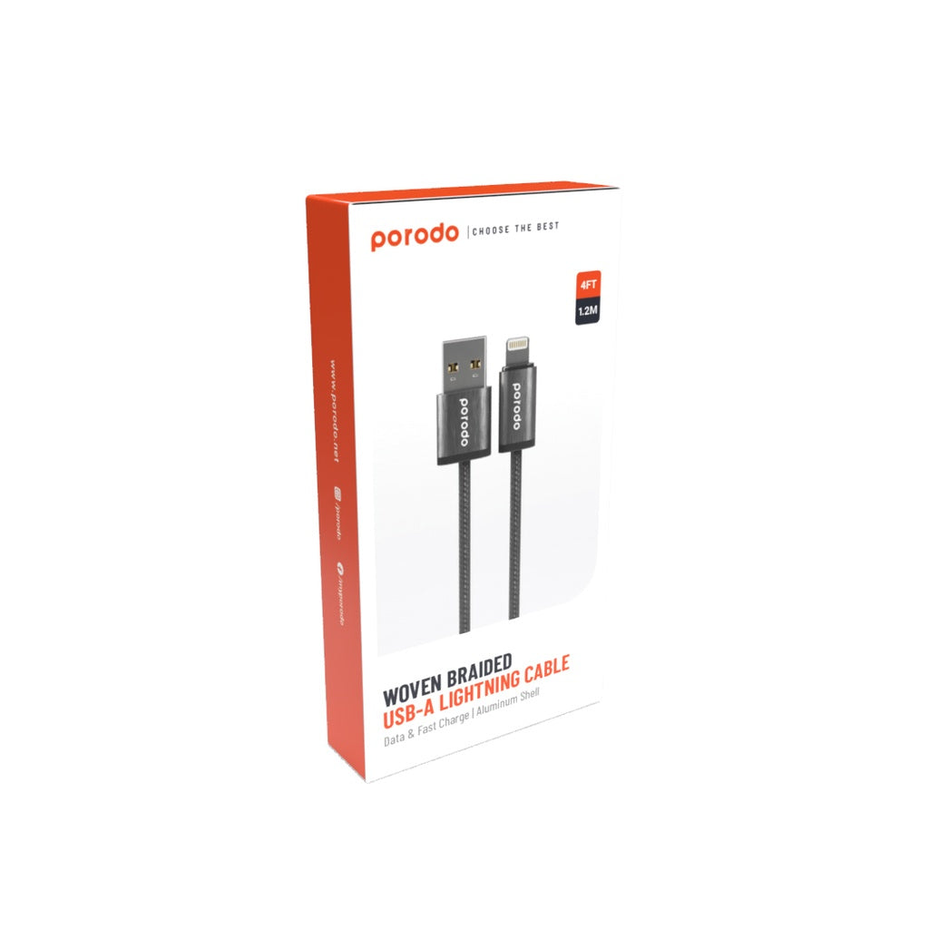 USB A / Lightning Porodo  كابل